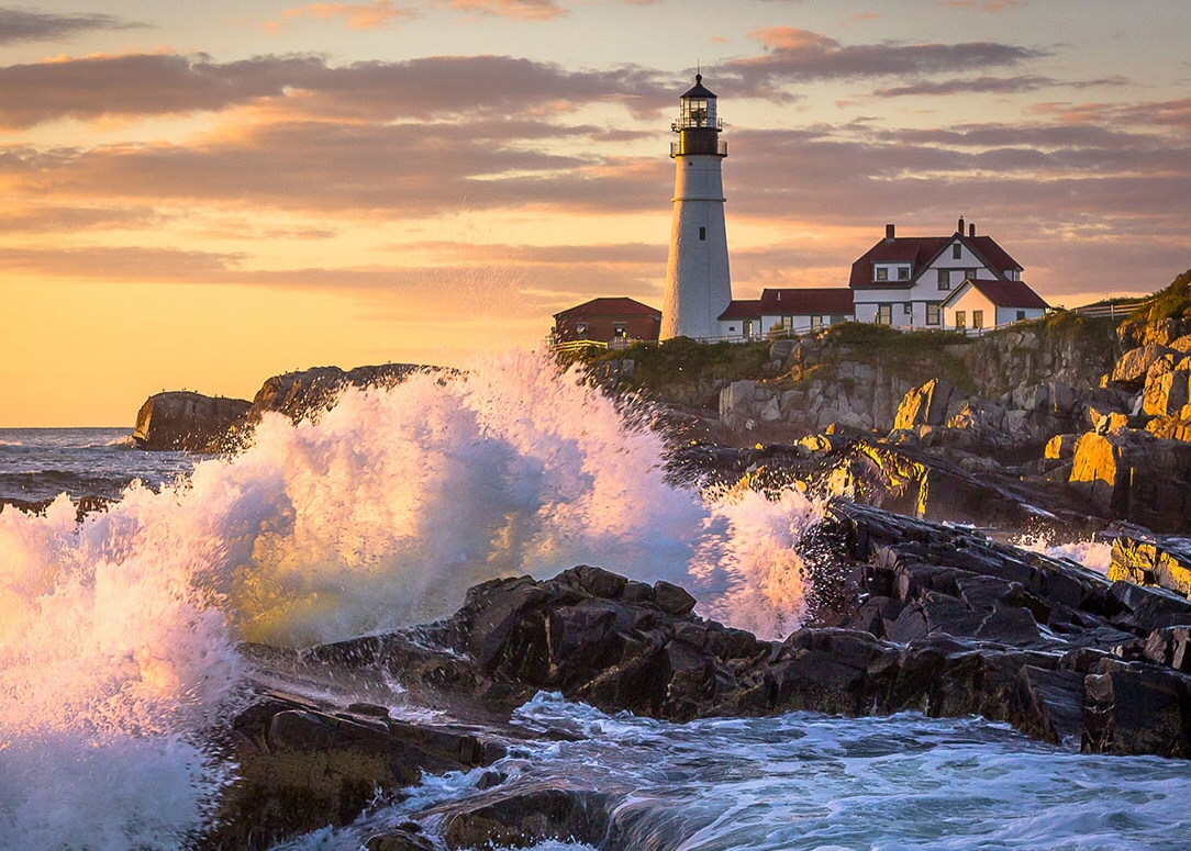 Portland Head Light, Maine, histórico faro en Cabo Elizabeth (redes sociales).
