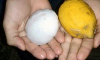 Granizo destructivo en Río Tercero