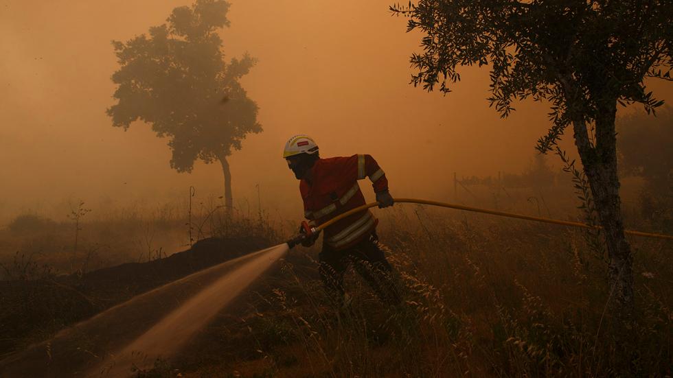Consecuencias del devastador incendio forestal en Portugal (Redes sociales).