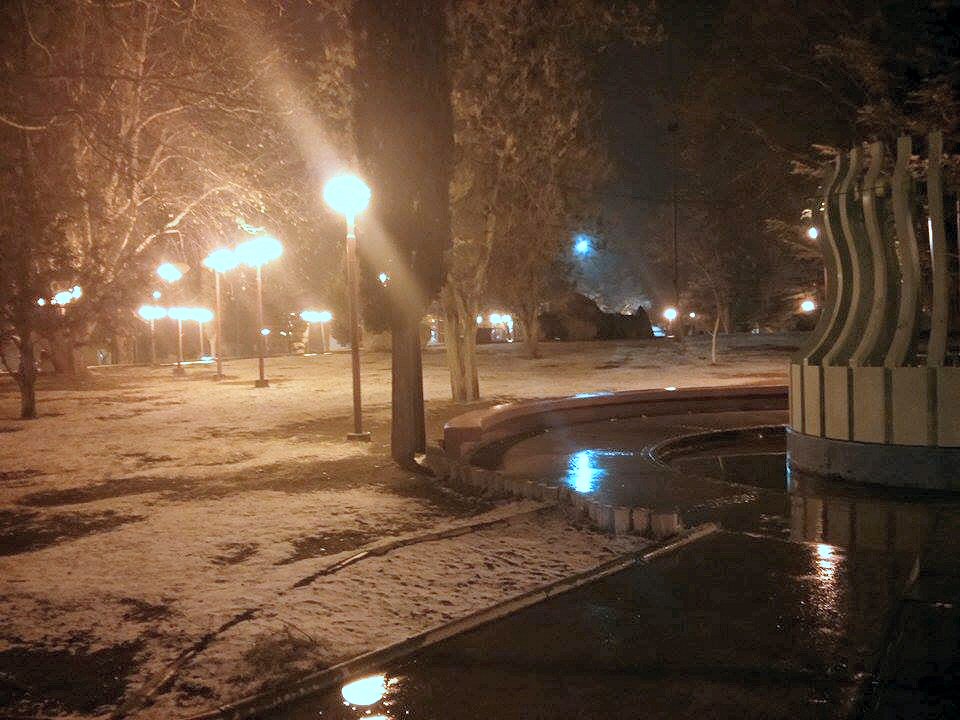 Noche helada. Plaza nevada en Malargüe, Mendoza (Gabriel Robert).