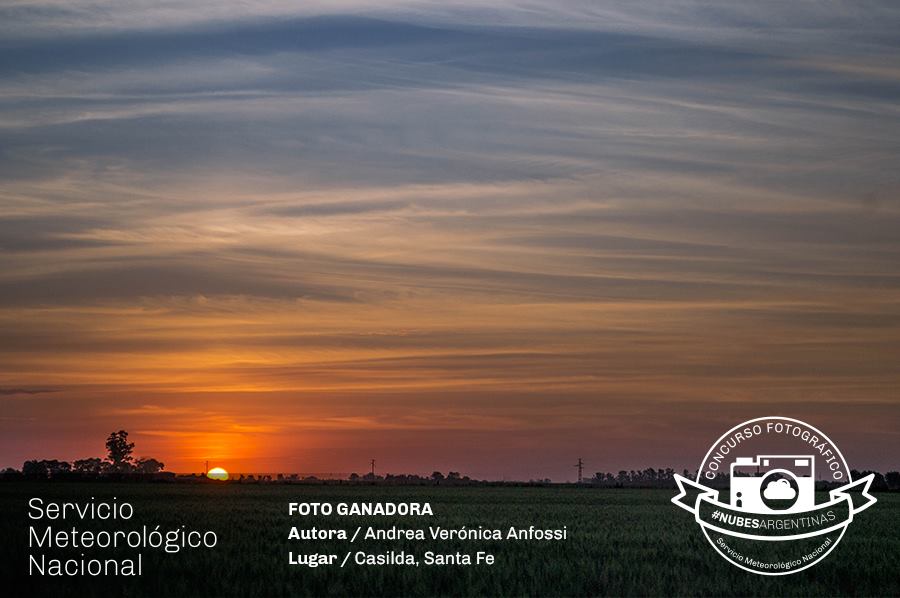 Foto ganadora: Andrea Verónica Anfossi, Casilda, Santa Fe (Servicio Meteorológico Nacional).