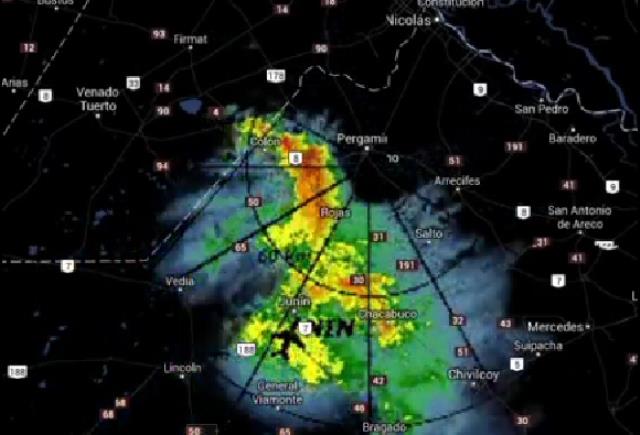 Bow echo en Pergamino