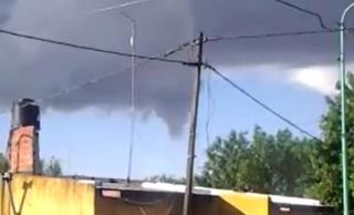 Nube embudo en Punta Lara