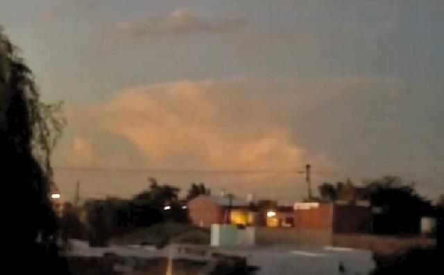 Tormenta vespertina desde Capital Federal