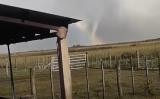 Tornado y arcoiris en Chascomús