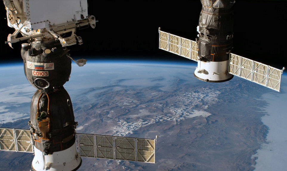 Argentina y Chile desde la Estación Espacial Internacional