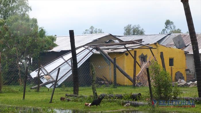 Probable tornado causó daños en Corrientes